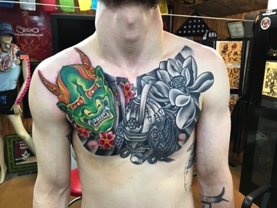  Japanese inspired chest panel (cover-up) by Brandon Notch 