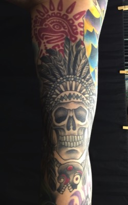  American Indian skull tattoo 