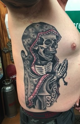  Virgin Mary skeleton tattoo by Brandon G Notch 
