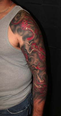  Japanese dragon tattoo sleeve by Brandon Garic Notch 