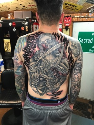  Jesus & grim reaper tattoo 