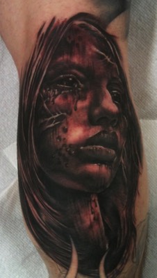  Zombie girl tattoo 