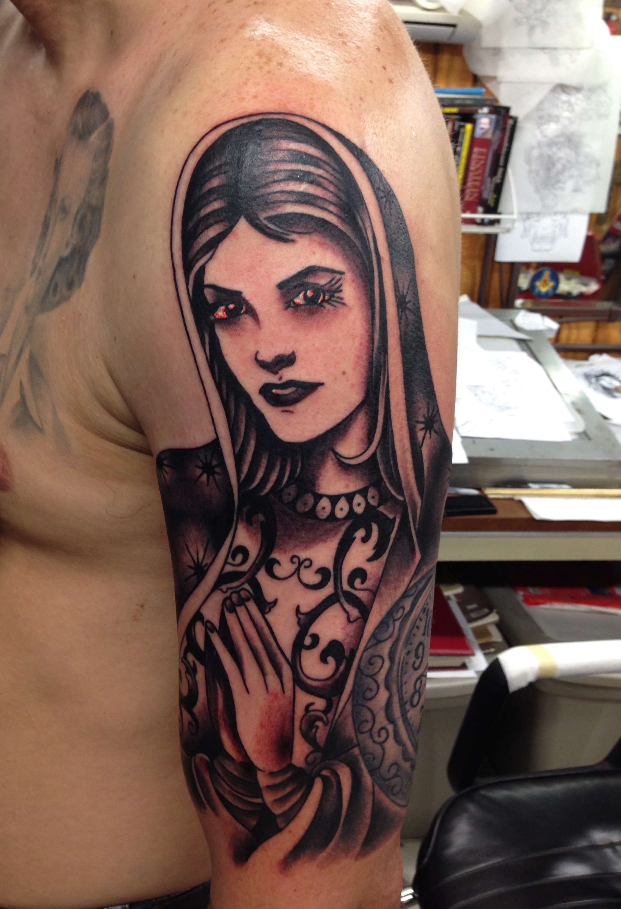  Sleeve in-progress. Tattooing by Brandon Notch 