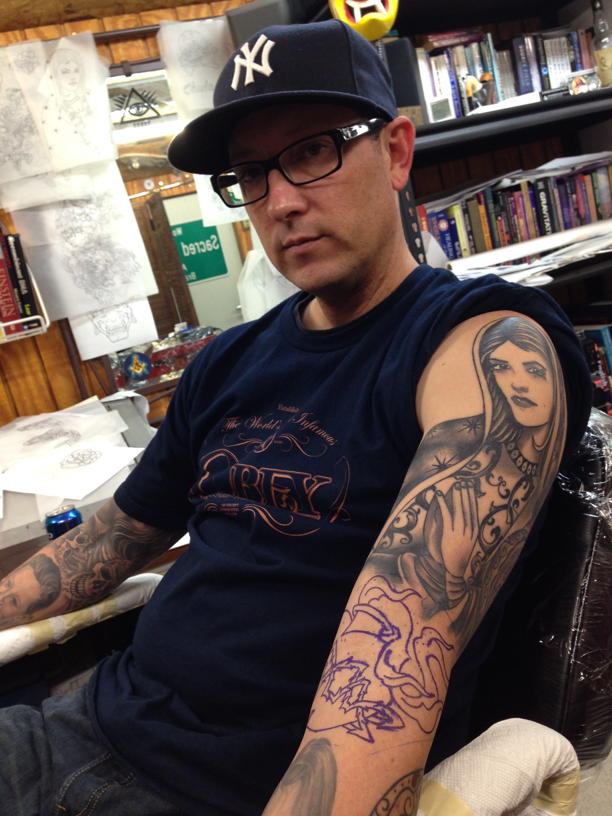  Sleeve in-progress. Tattooing by Brandon Notch 