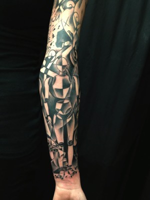  Trash Polka tattoo sleeve by Brandon Notch 