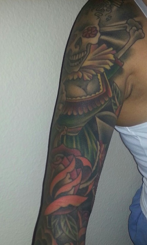  Day of the dead inspired tattooing by Brandon Notch 