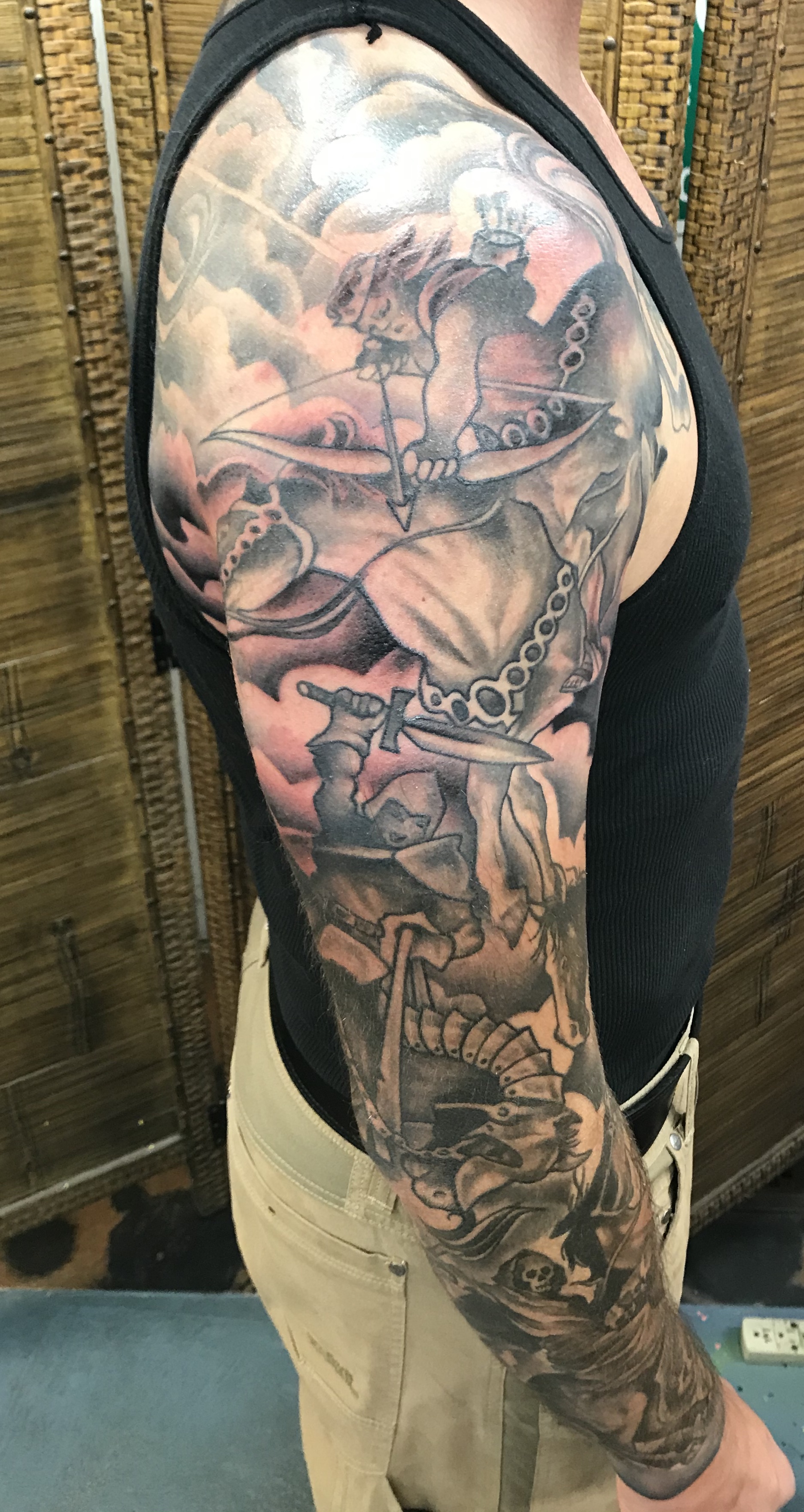  Four horsemen of the apocalypse tattooed by Brandon Notch 