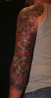  Japanese dragon tattoo sleeve by Brandon Garic Notch 