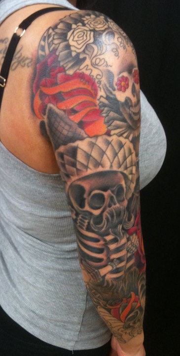  Day of the dead sleeve by Brandon Notch (In progress) 
