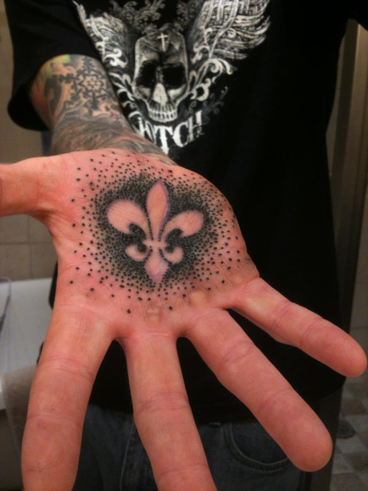  Palm hand tattoo by Brandon Notch 