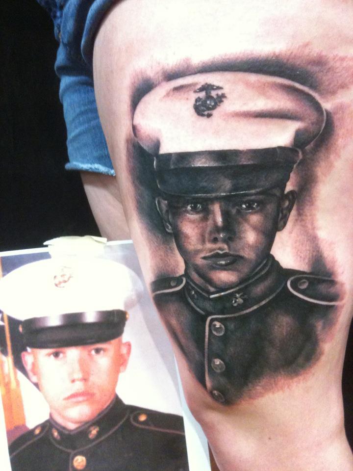  United States Marine tattoo by Brandon Notch 