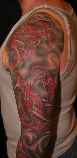  Japanese dragon tattoo sleeve by Brandon Garic Notch 