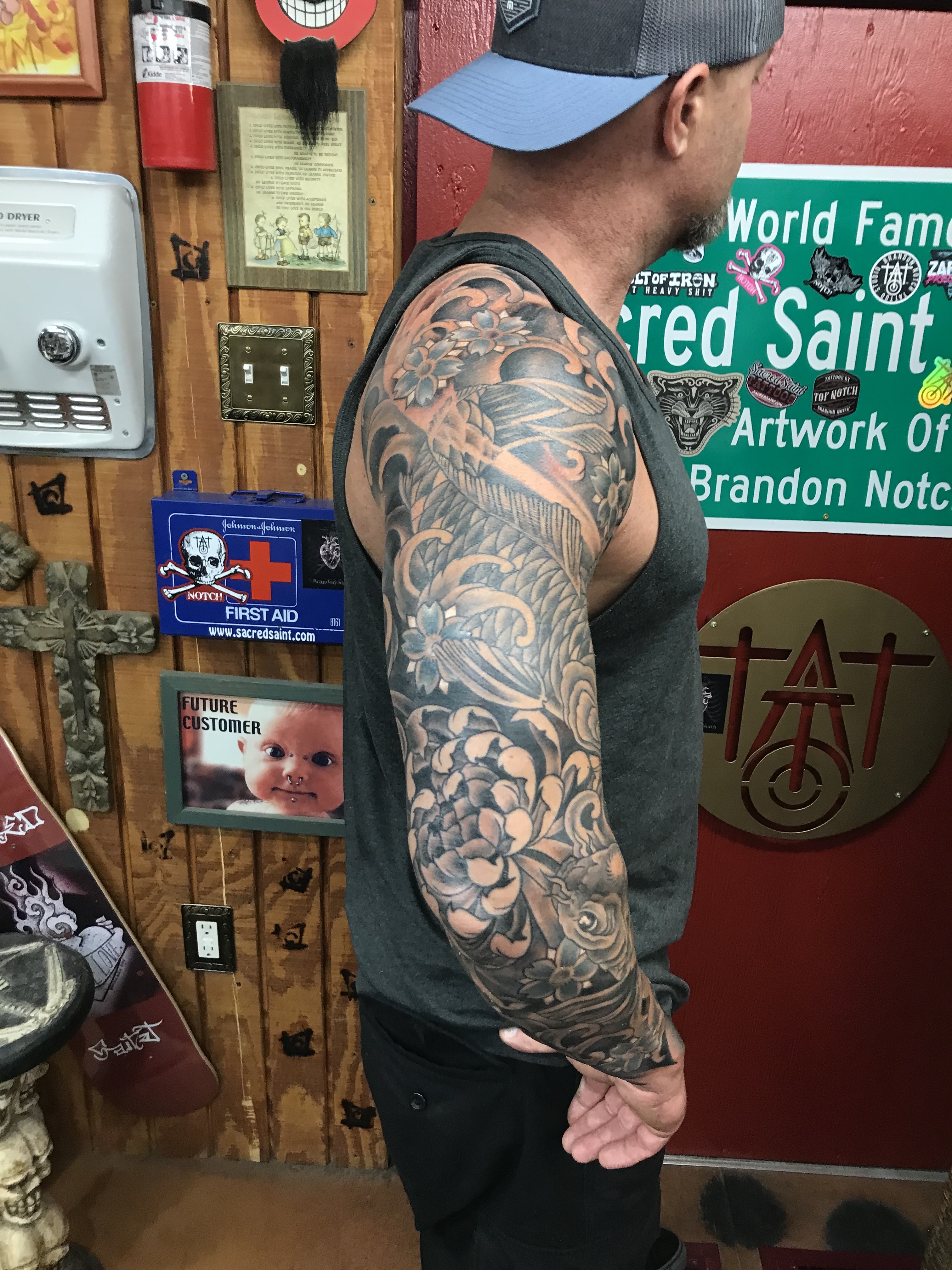  Spider mum Chrysanthemum tattooing by Brandon G Notch  