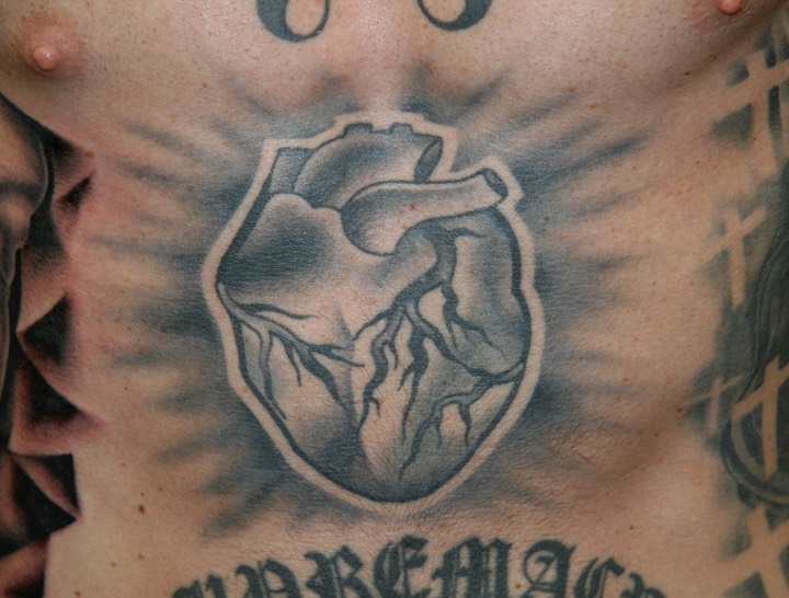  Heart tattoo by Brandon Garic Notch 