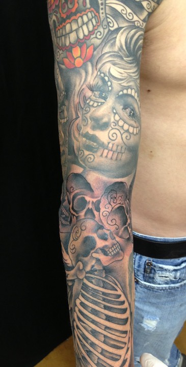  All Souls' Day black & gray sleeve by Brandon Garic Notch 