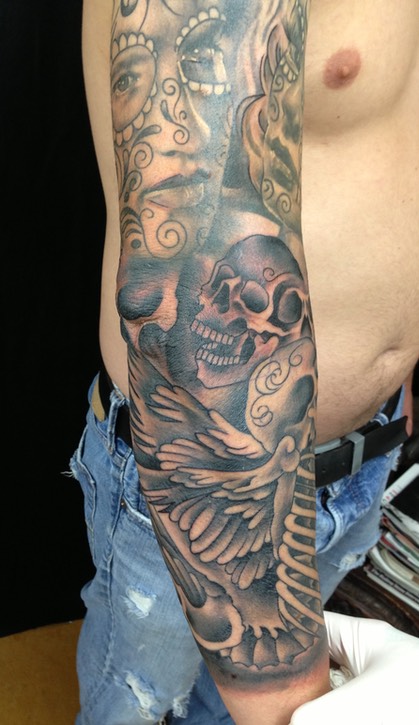  Day of the Dead sleeve by Brandon G Notch 