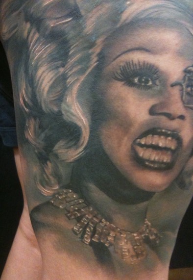  RuPaul drag queen Tattoo by Brandon Notch 