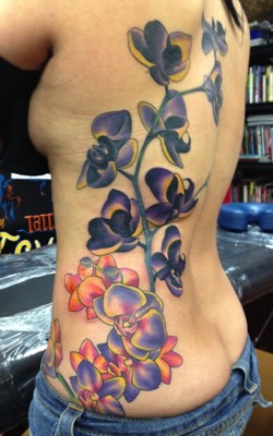  Purple Iris Flower tattoo 