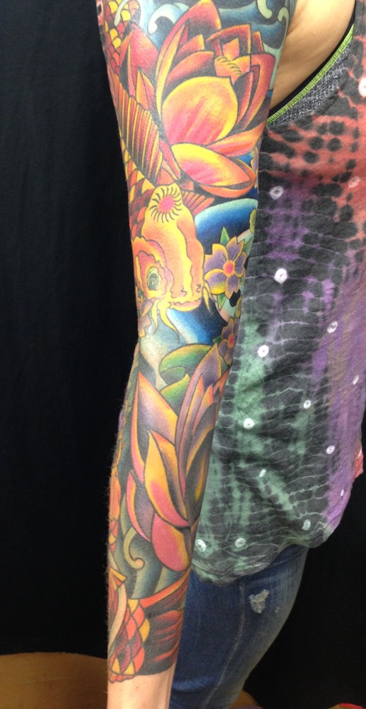  Japanese Koi fish sleeve by Brandon Notch 