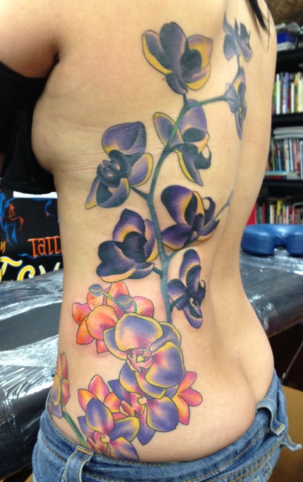  Purple Iris Flower tattoo 