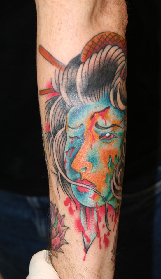  Geisha head tattoo  