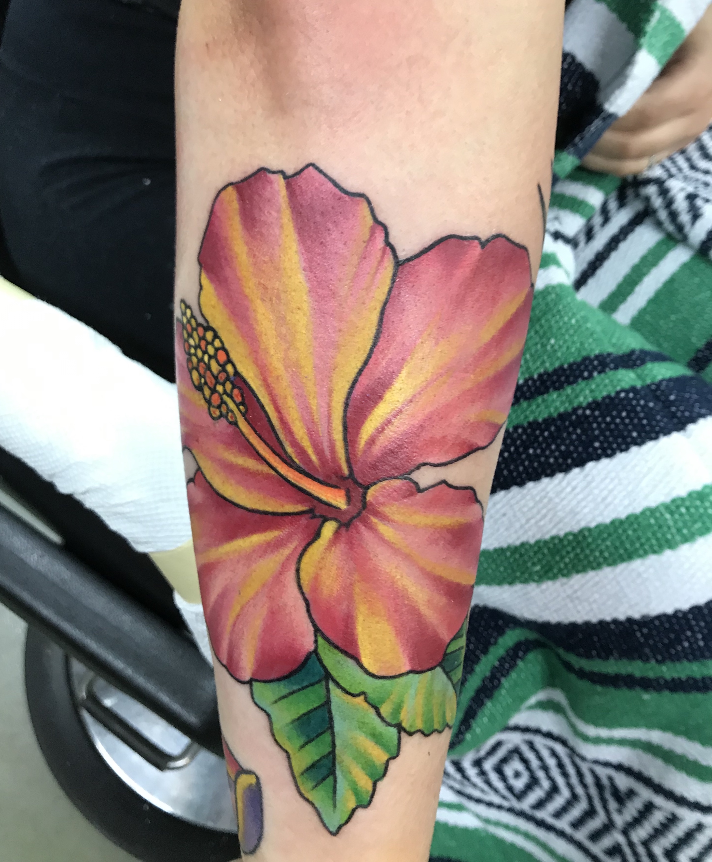  Hibiscus flower tattoo  