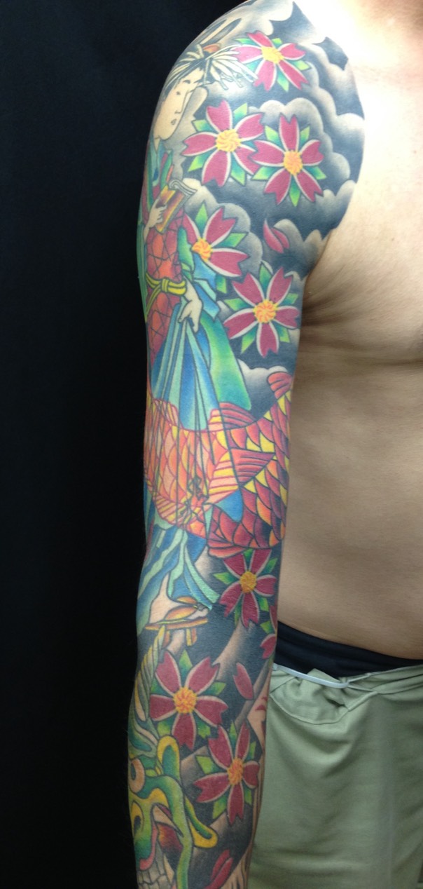  Japanese geisha sleeve by Brandon Notch 