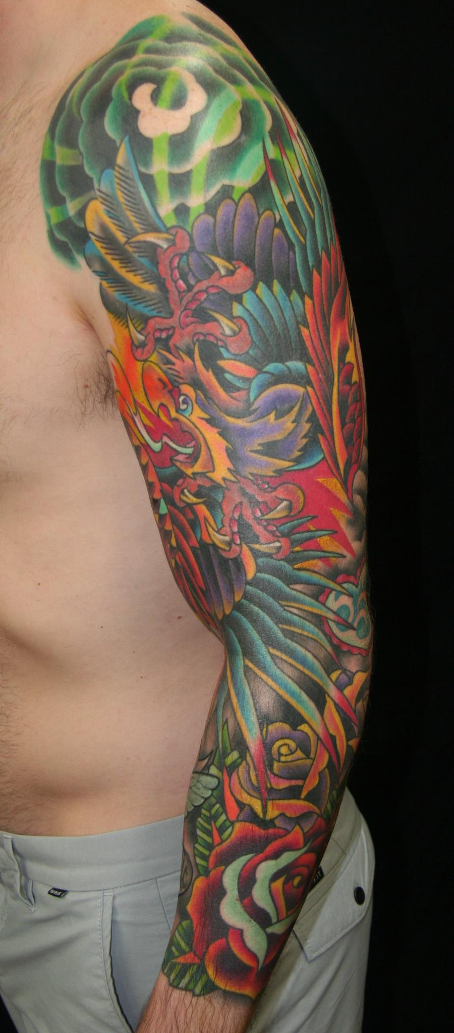  New school sleeve tattoo 