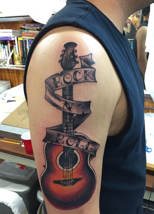  Rock 'n' roll tattoo by Brandon Notch 