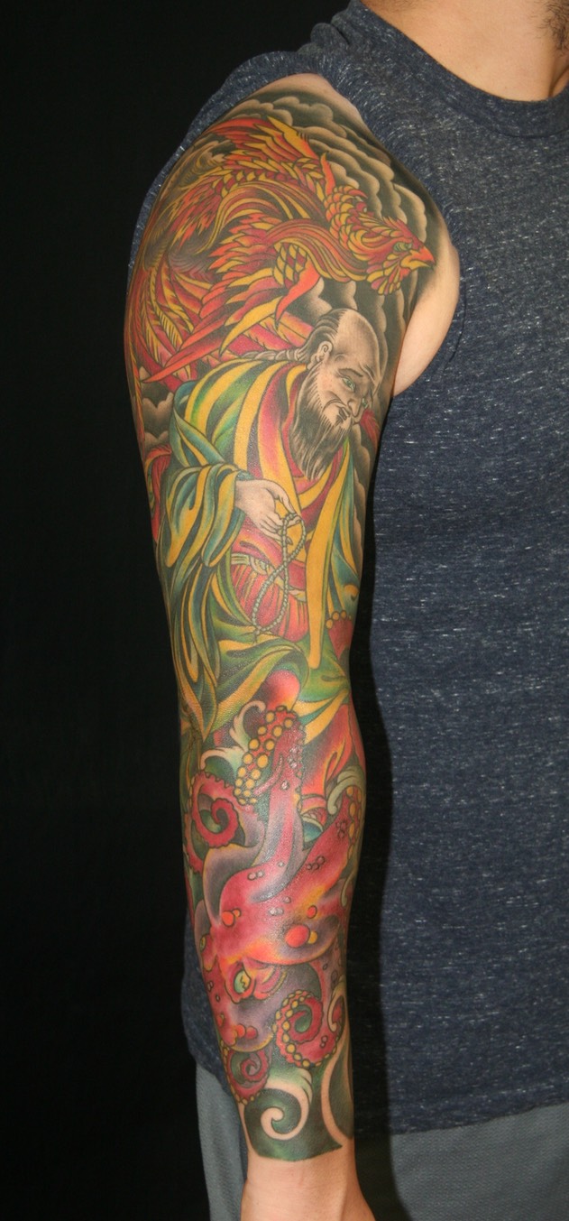  Buddhist monk sleeve by Brandon Notch 