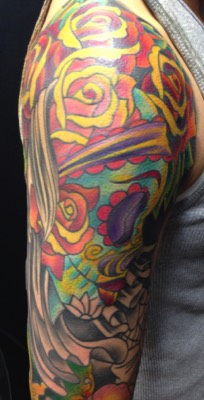  Gypsy girl sleeve tattoo 