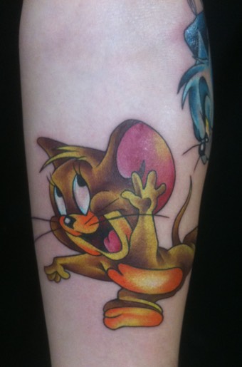  Tom & Jerry tattoo by Brandon G. Notch  (Cartoon Sleeve In Progress) 