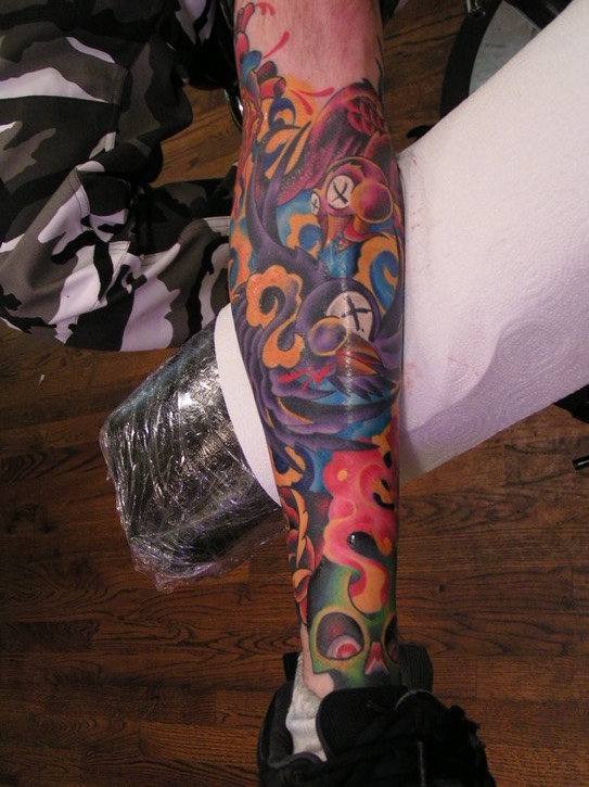  New School Tattoo by Brandon Notch 