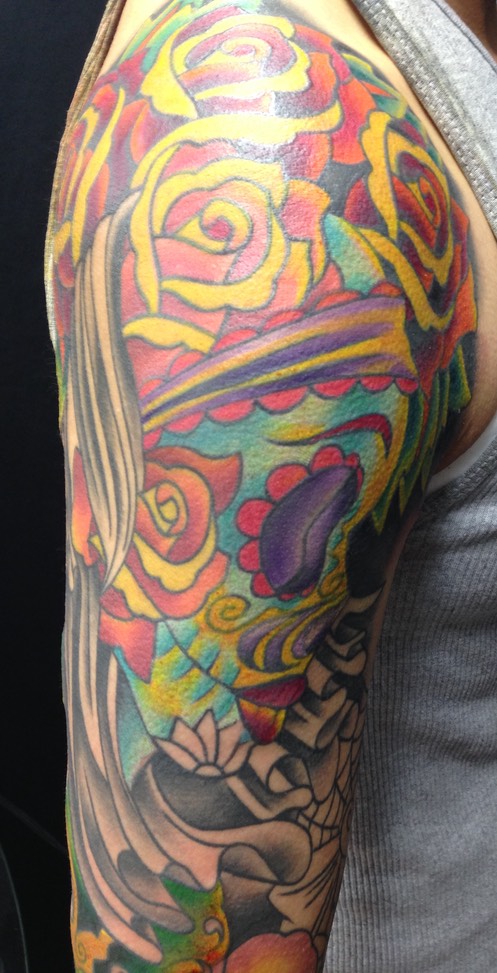  Gypsy girl sleeve tattoo 