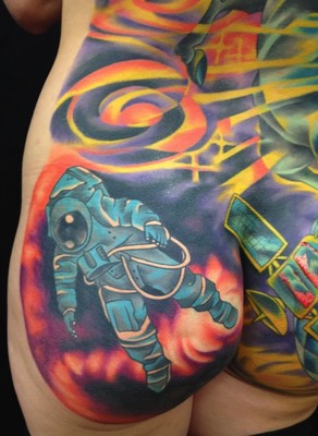  Spaceman tattoo by Brandon Notch 