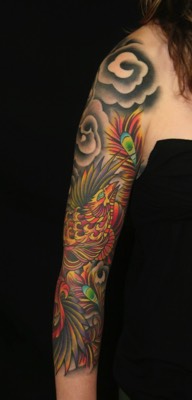  Japanese phoenix tattoo sleeve  