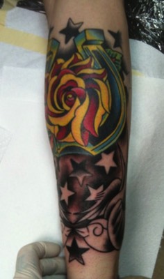  Spiral rose tattoo 