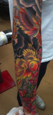  Owl & Bird tattoo  