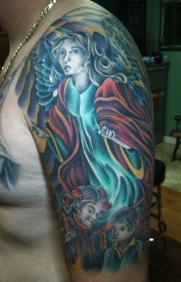  Angel tattoo by Brandon G Notch 