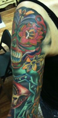  Sugar skull Tattoo by Brandon Notch 