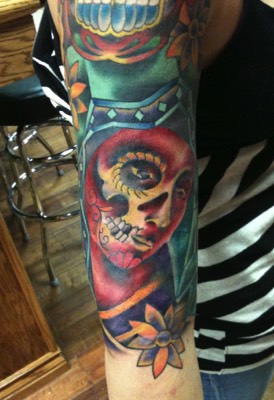  Virgin Mary day of the dead tattoo by Brandon Notch 