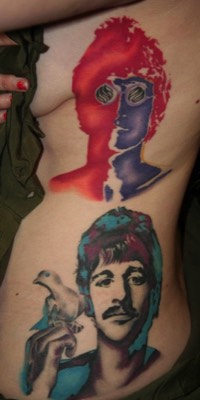  The Beatles art portrait tattooed By Brandon Notch 