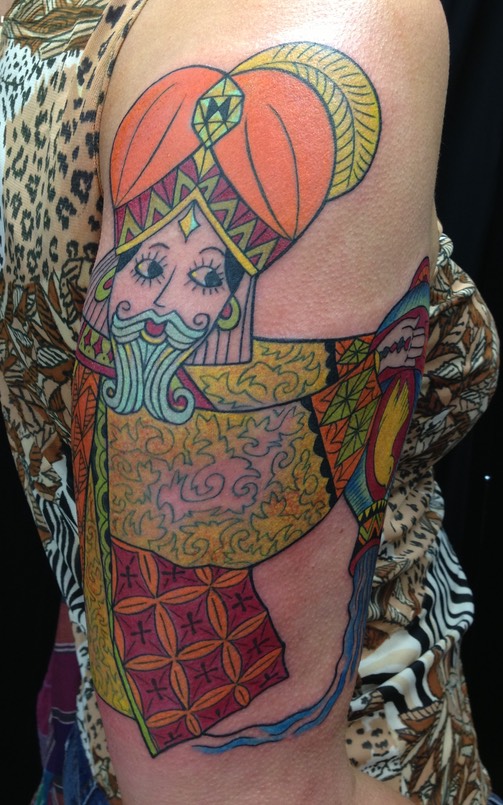  Art Deco gypsy tattoo by Brandon Notch 