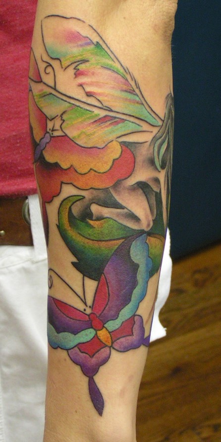  Buterfly & fairy tattoo by Brandon Notch 
