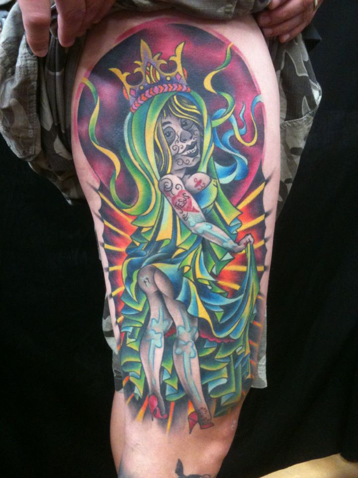  New school tattoo by Brandon Notch 