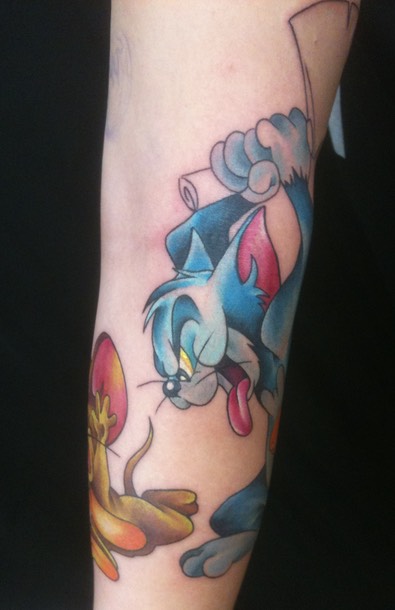  Tom & Jerry cartoon tattoo 