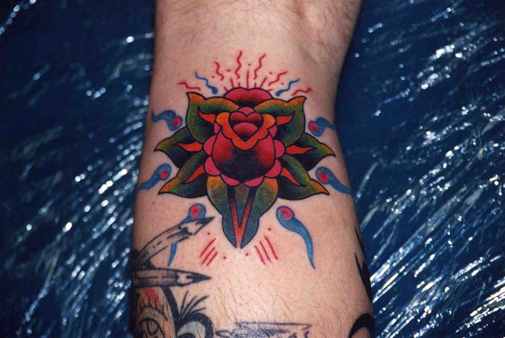  New school flower tattoo 