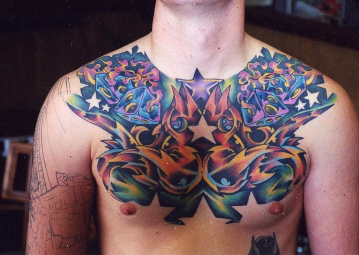  New school tattoo by Brandon Notch 