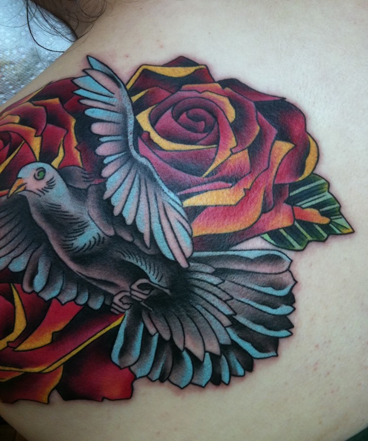  Dove Rose Tattoo 