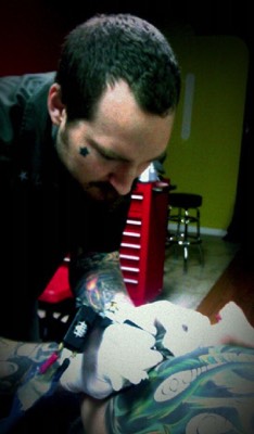  Brandon Notch tattooing with Bishop Rotary 